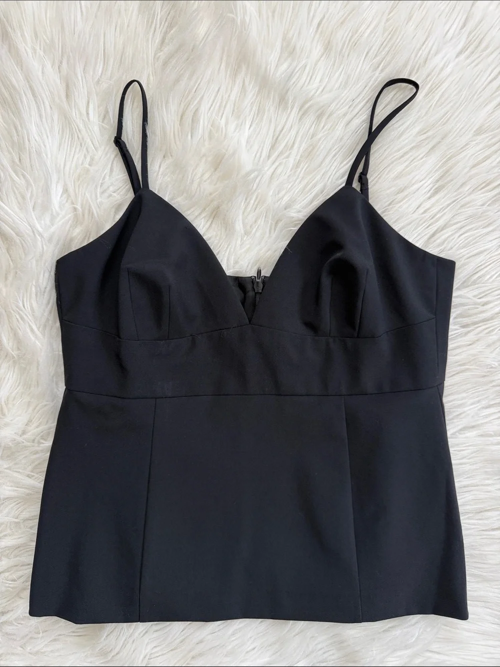 Trina Turk Black Spaghetti Straps Blouse Size 6